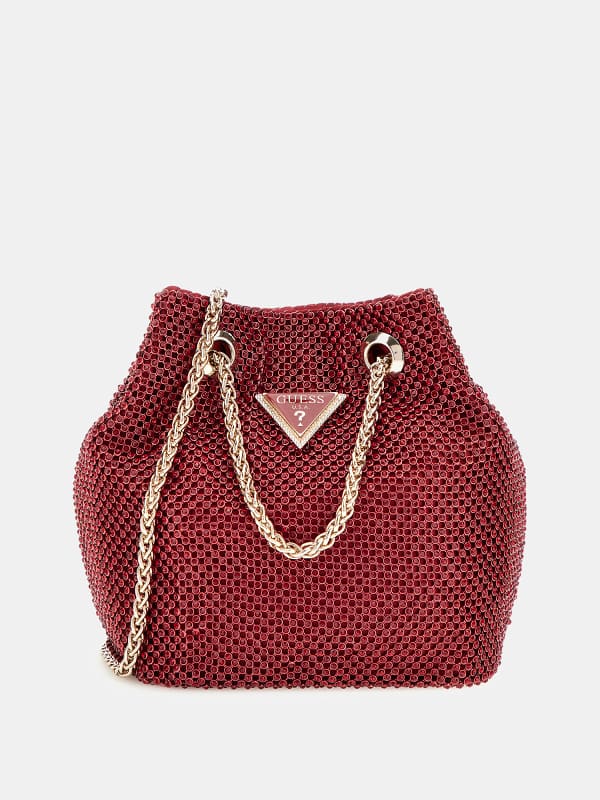 Mini-Beuteltasche Zalina Strass
