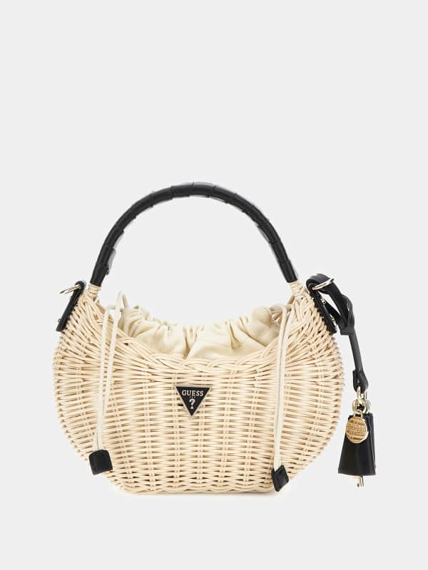 Guess Sveiney Raffia Mini Handbag