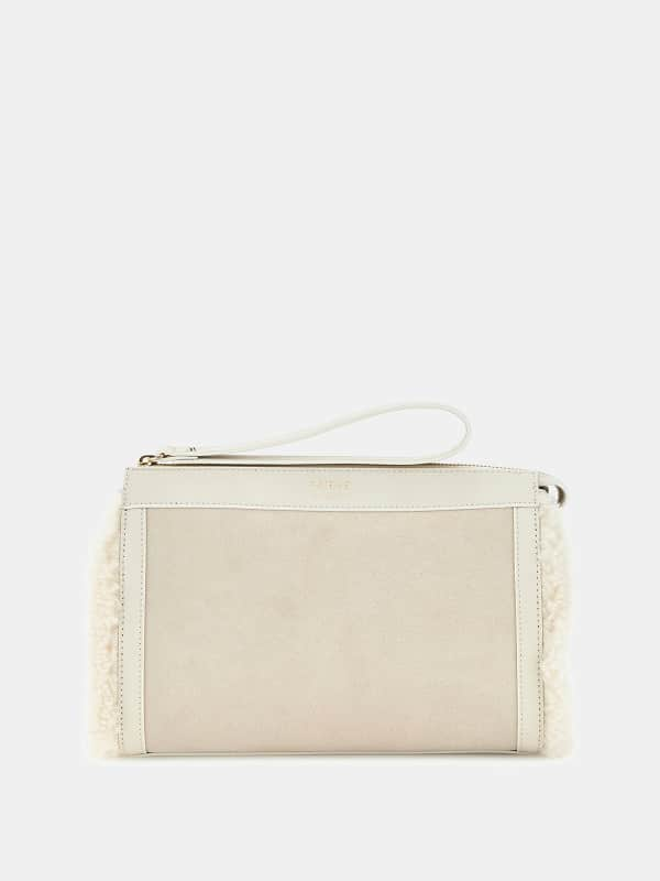 Guess Clutch With Zip Closure