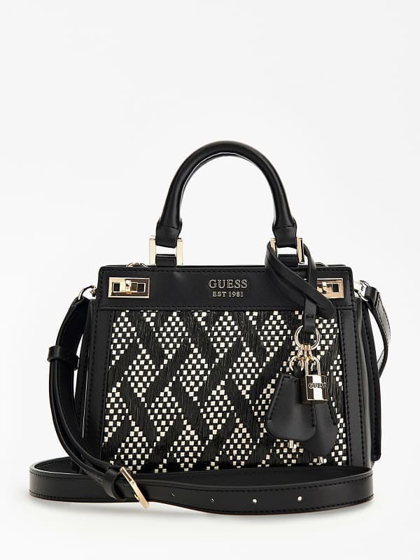 Guess Katey Raffia Mini Handbag