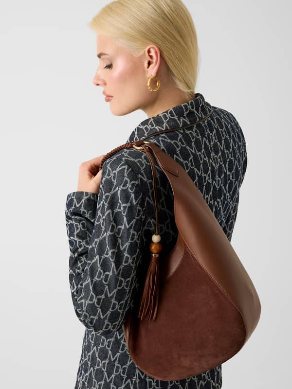 Guess Nina Hobo-tasche Aus Echtem Leder 