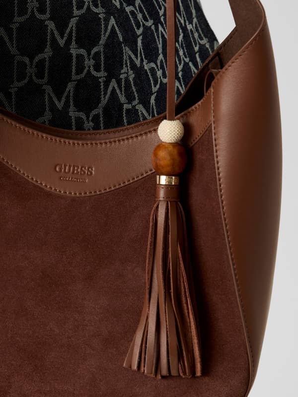  Guess Nina Hobo-tasche Aus Echtem Leder 