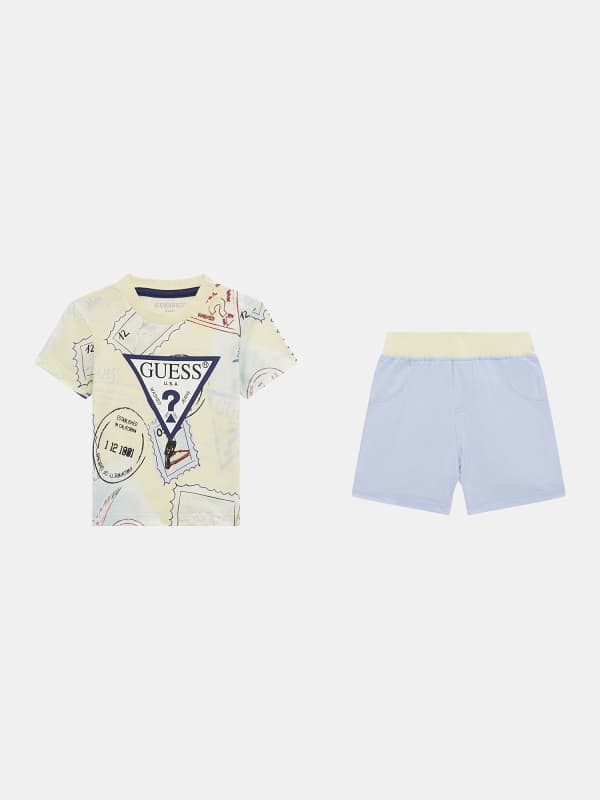 Ensemble T-Shirt Logo Triangulaire Et Short