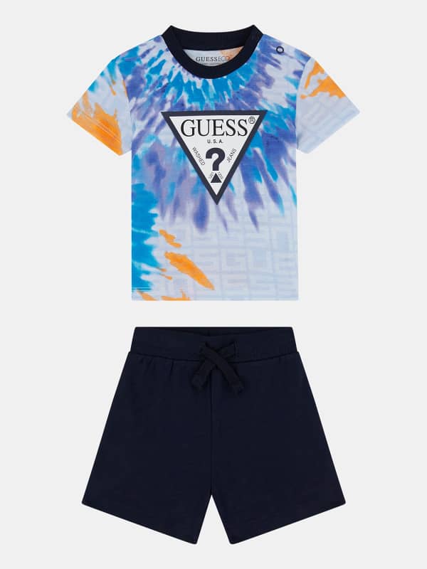 Set T-Shirt Mit Logo-Dreieck Und Shorts