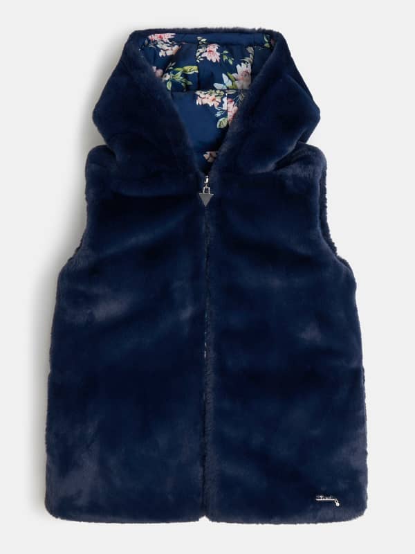 Veste En Fausse Fourrure Réversible