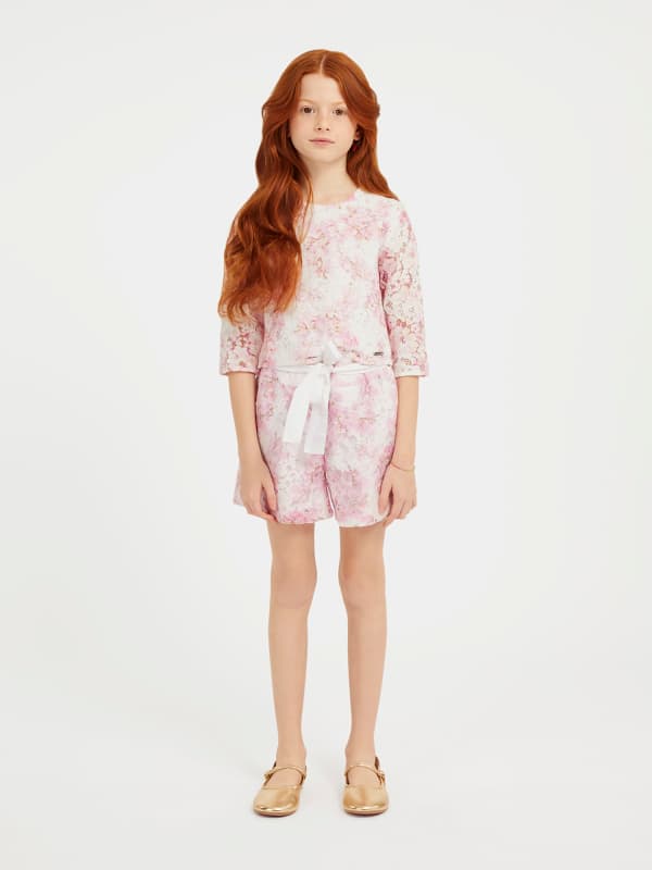Short Imprimé Floral All-Over