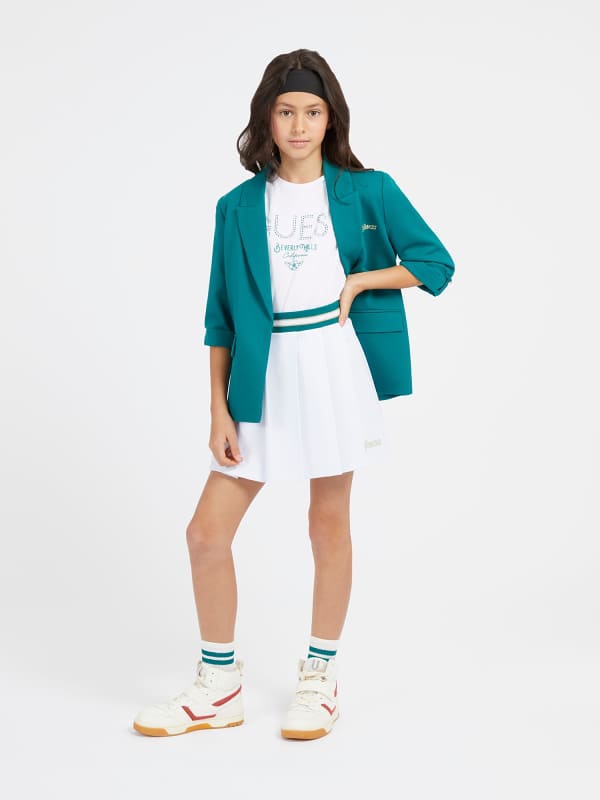 Blazer Relaxed Piccolo Logo Ricamato