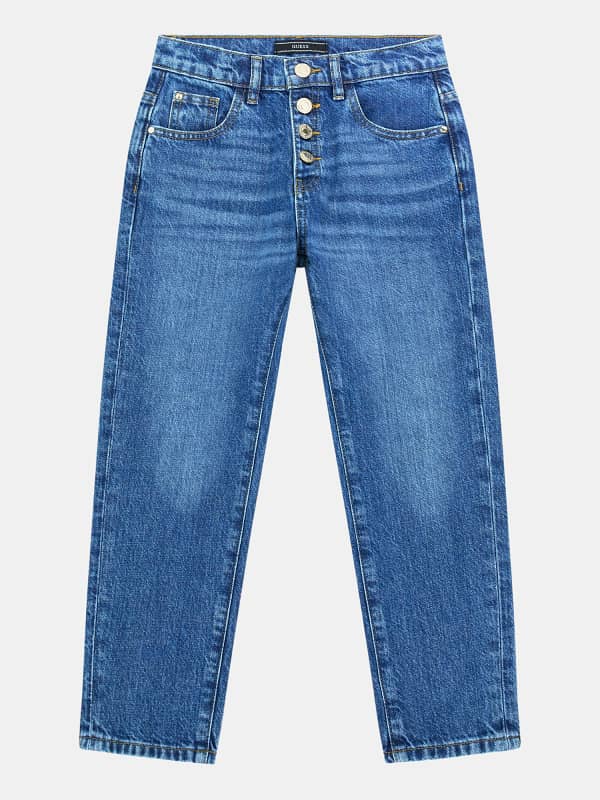 Mom Fit Jeans Steifer Denim