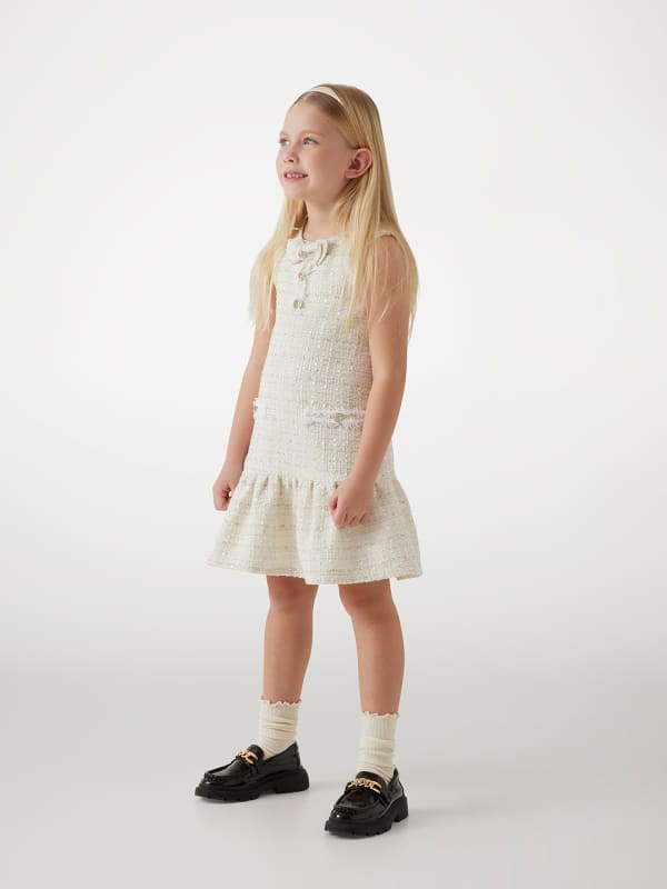 Mittellanges Tweedkleid