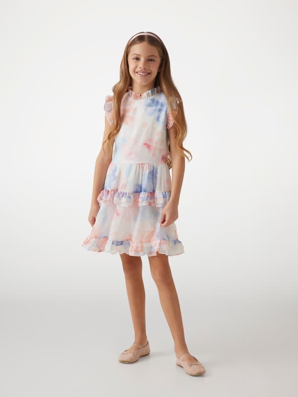 Bedrucktes Chiffonkleid