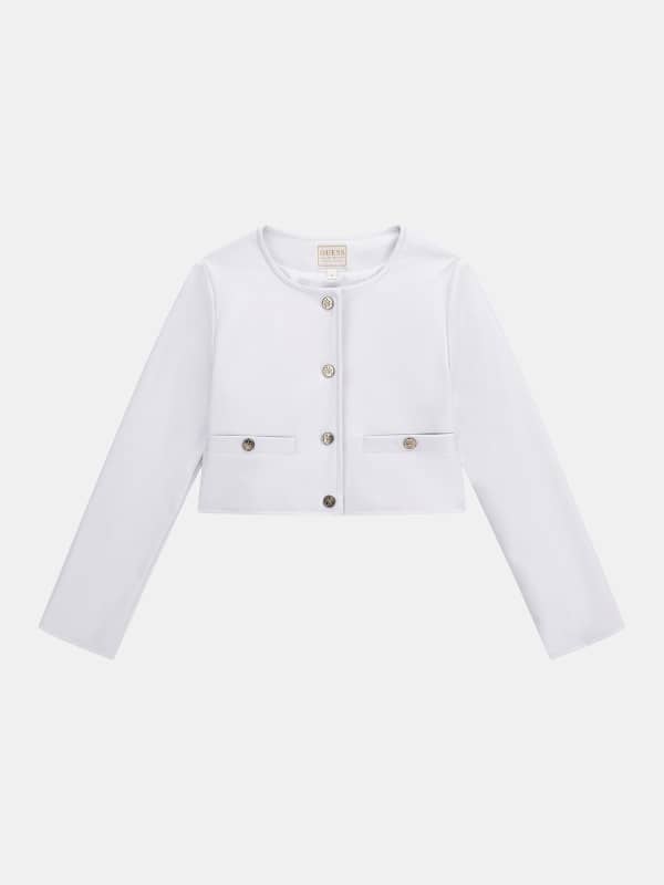 Cropped Kunstlederjacke