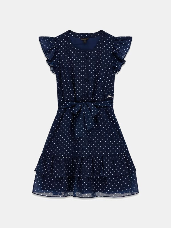 Mittellanges Chiffonkleid