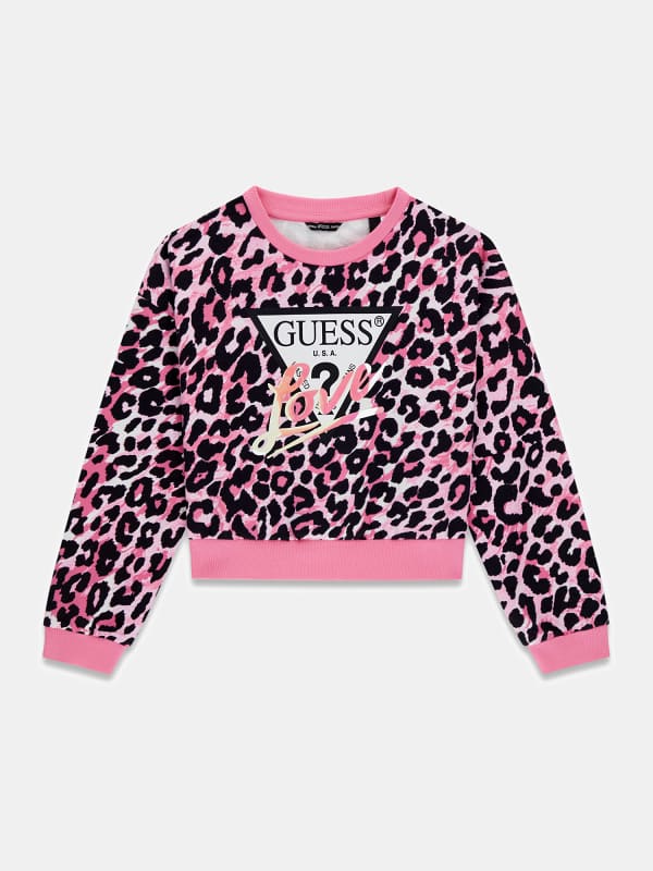 Cropped Sweatshirt Allover-Print