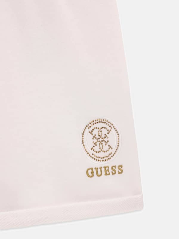  Guess Kids Rhinestones-logo-shorts 
