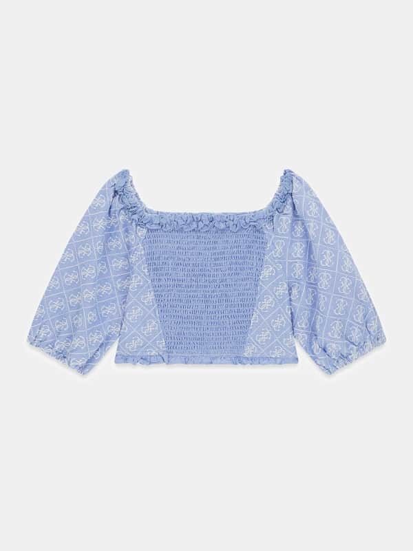  Guess Kids Off-shoulder Logo-top 