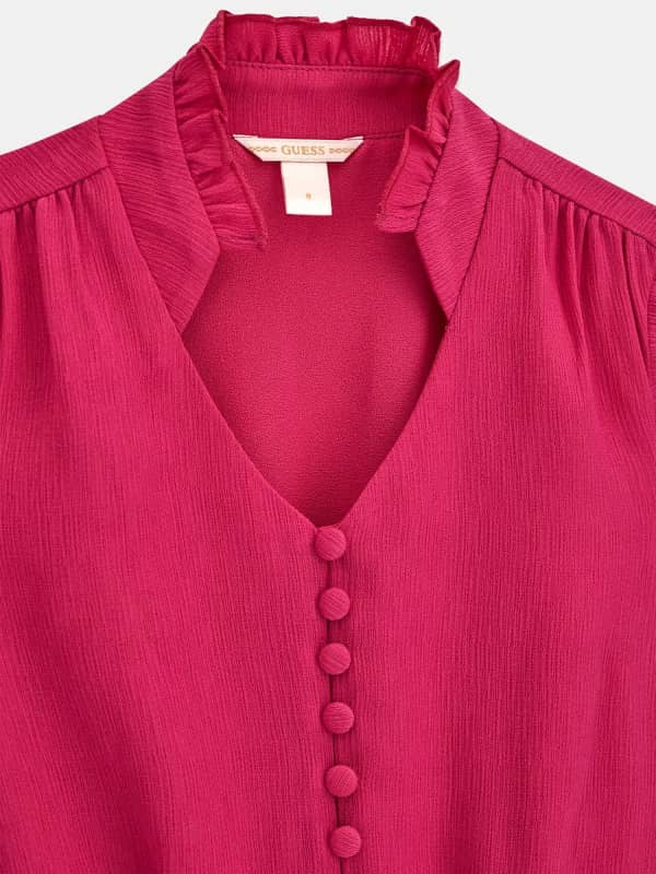 Guess Kids Rüschenshirt Aus Creponne 