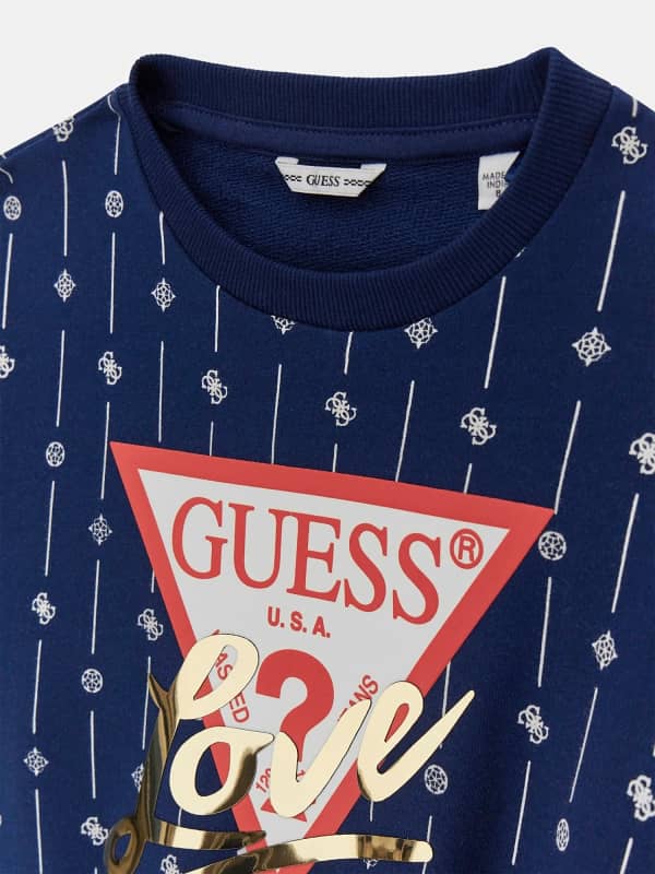  Guess Kids Sweatshirt Mit Aufgedrucktem Logo 