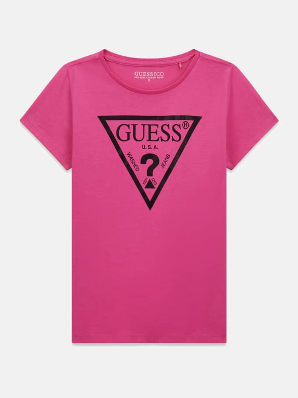 T-Shirt Logodreieck Metallic-Optik