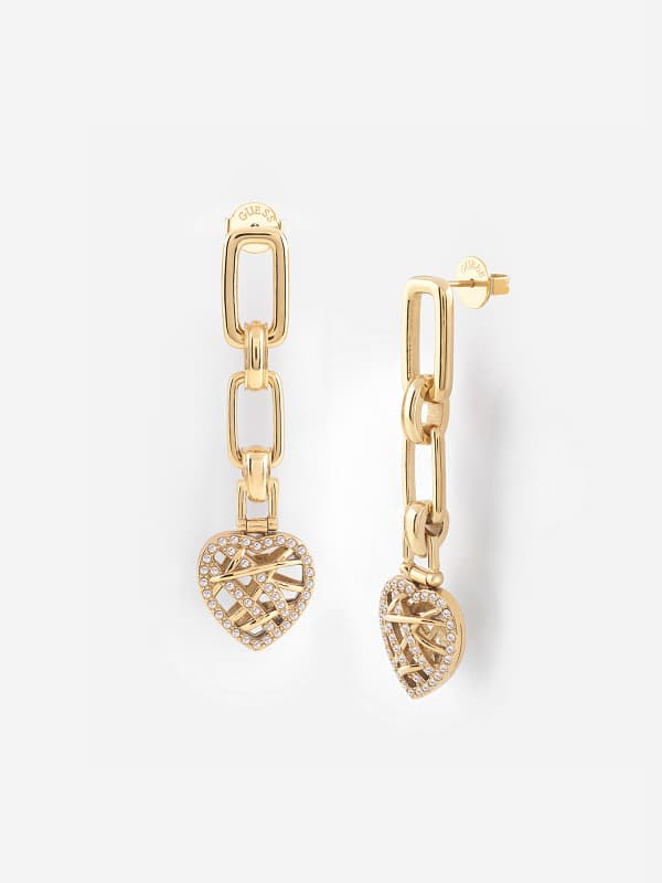 Guess Heart Cage Earrings