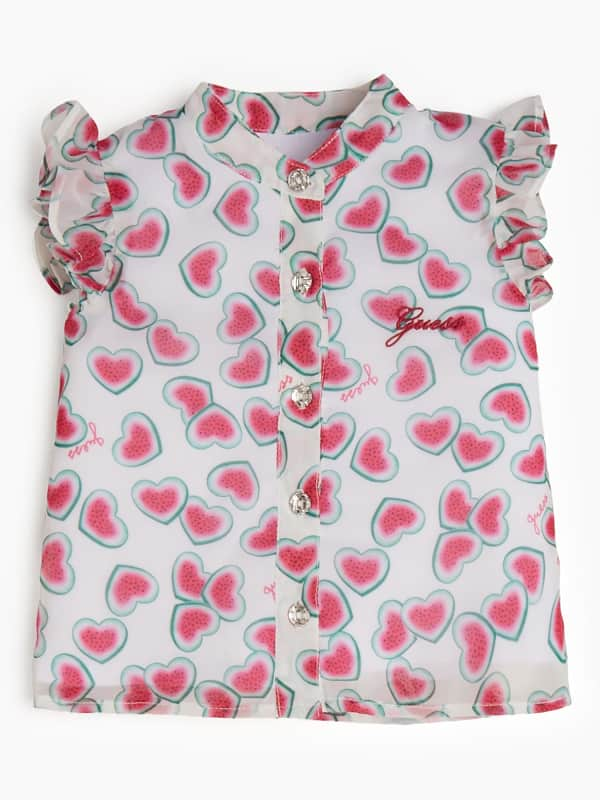 Chiffon-Shirt Allover-Print