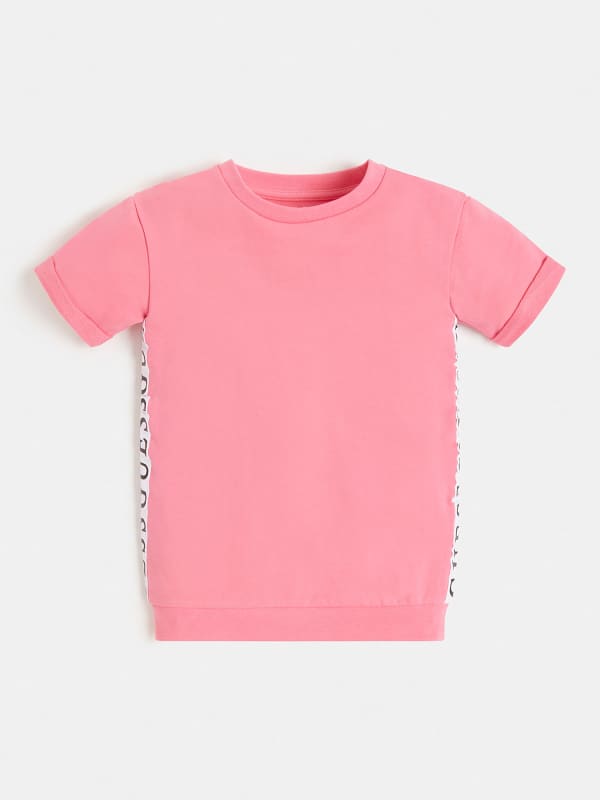 Guess Kids Jurk Sweatshirtstof Logo Zijkant