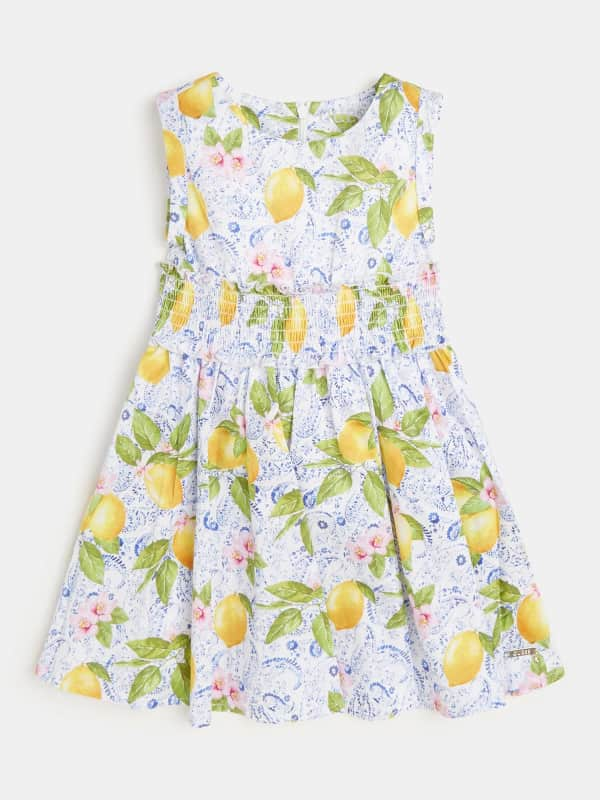 Plisseekleid Allover-Print