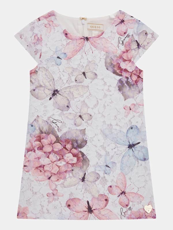 Bedrucktes Kleid Spitze