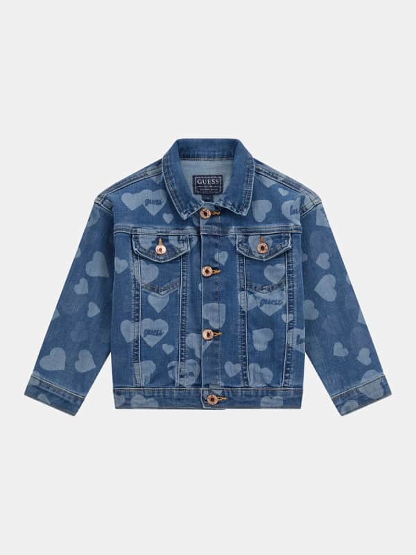 Jeansjacke Allover-Print