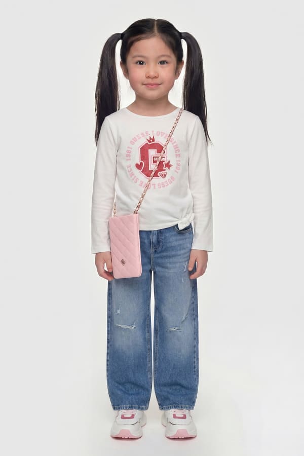  Guess Kids Glitzer-logo-t-shirt 