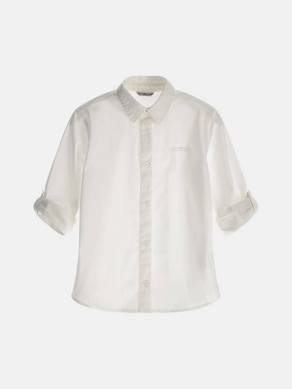 Guess Kids Front Logo Embroidery Shirt