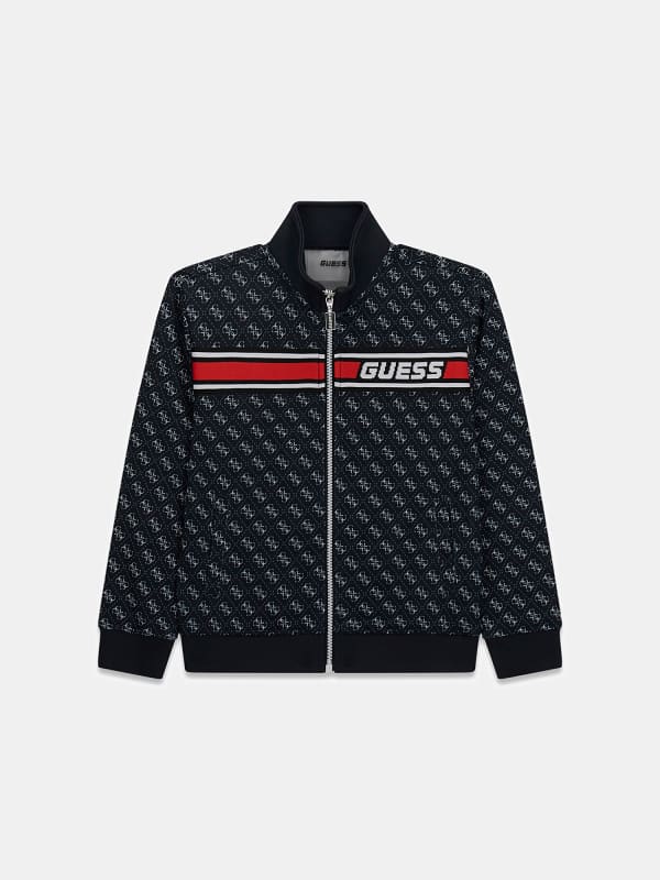 Sweatjacke Allover-Logo