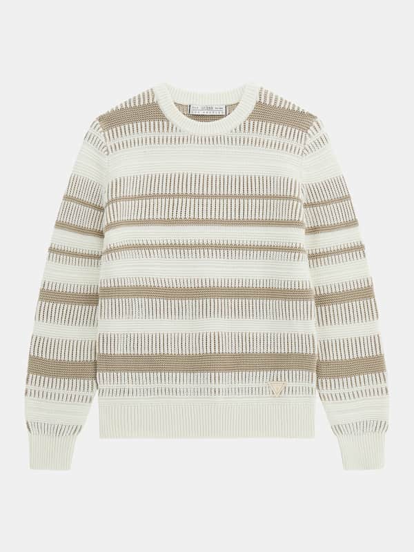 Pullover Mit Streifen Als Prägung