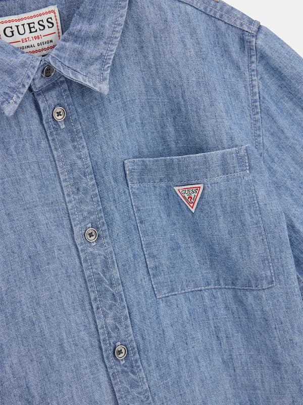  Guess Kids Hemd Aus Leinenmischung 