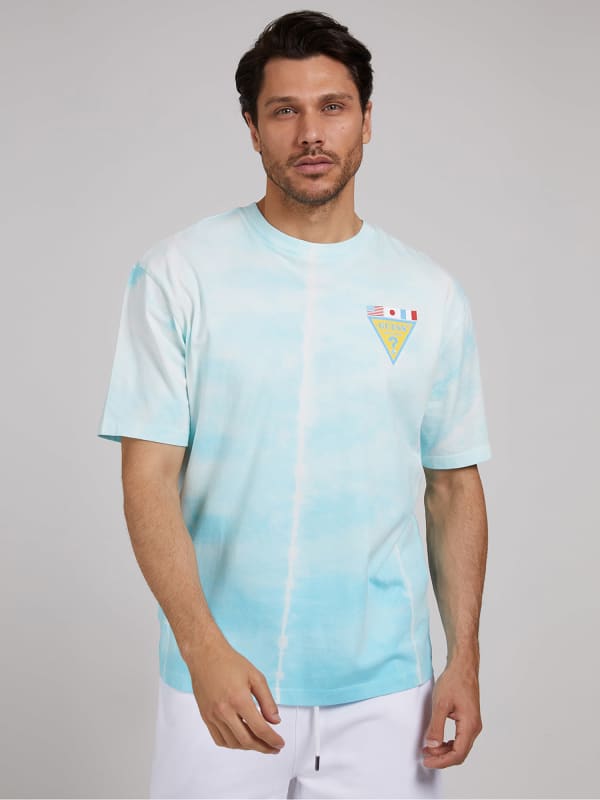 

Футболка Расцветки «Тай-Дай» С Логотипом С Флагами