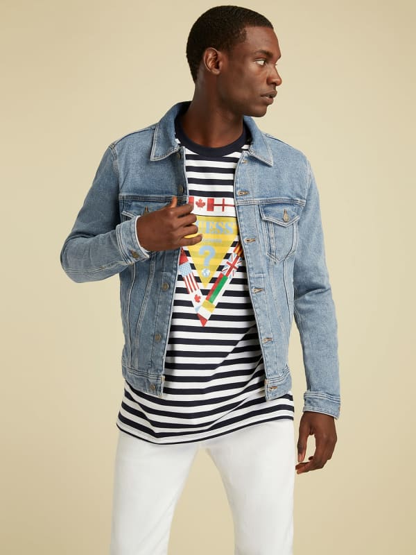 Veste Denim Logo Multicolore