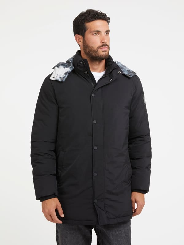 Image of Twill-Parka Aus Stretch-Nylon