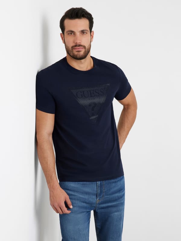 Guess Front Triangle Logo Print T-Shirt