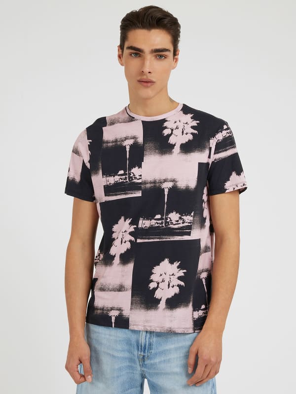 

Футболка Сплошной Принт Пальмы