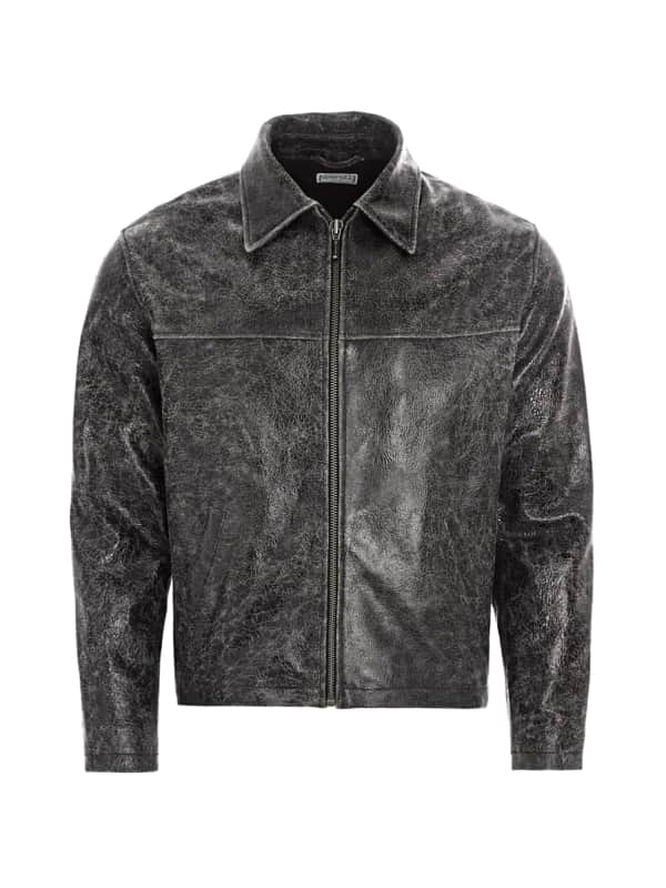 Lederjacke Crackle-Optik