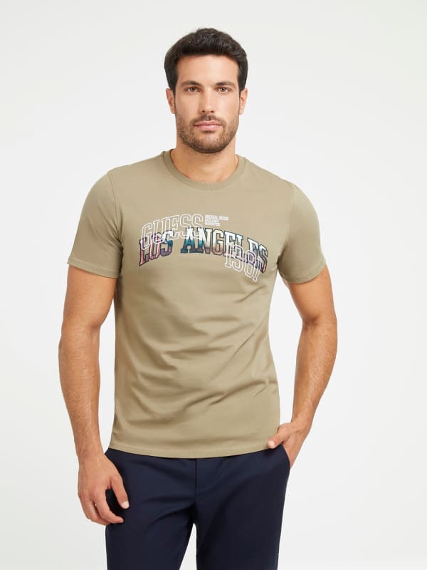 guess embroidered logo t-shirt