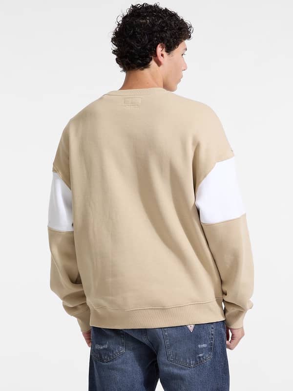  Guess Rundhals-sweatshirt Horizontaler Streifen 