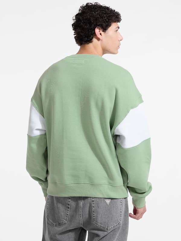  Guess Rundhals-sweatshirt Horizontaler Streifen 