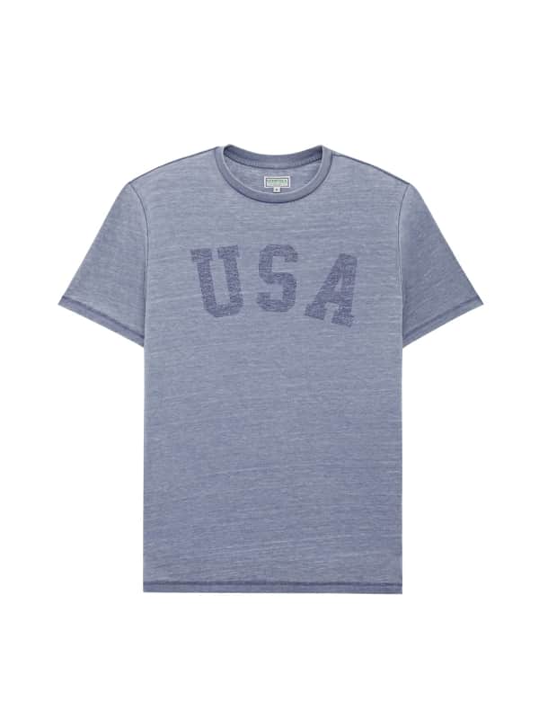 T-Shirt Print Ausbrenner-Optik
