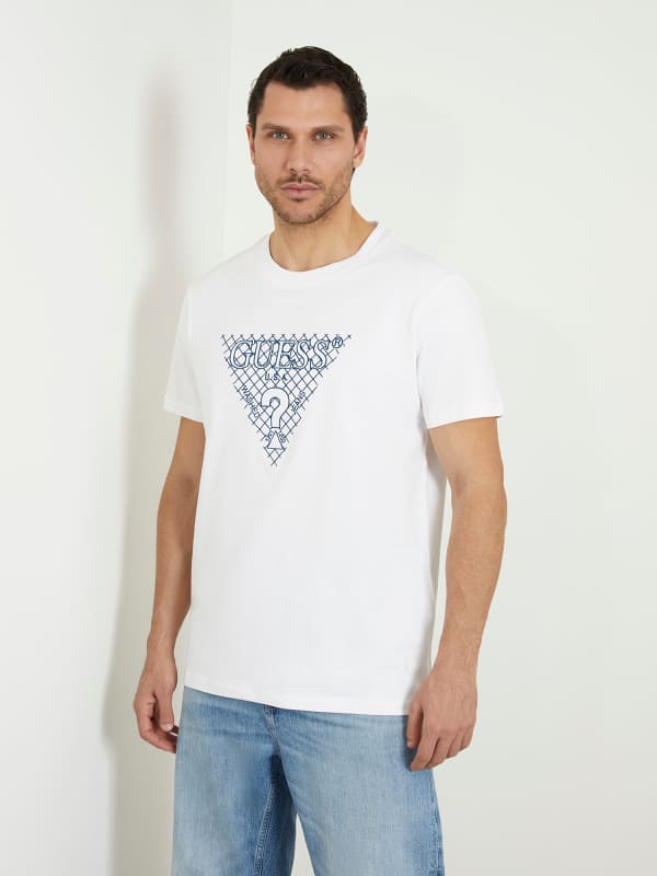 T-Shirt Logo Triangulaire Brodé