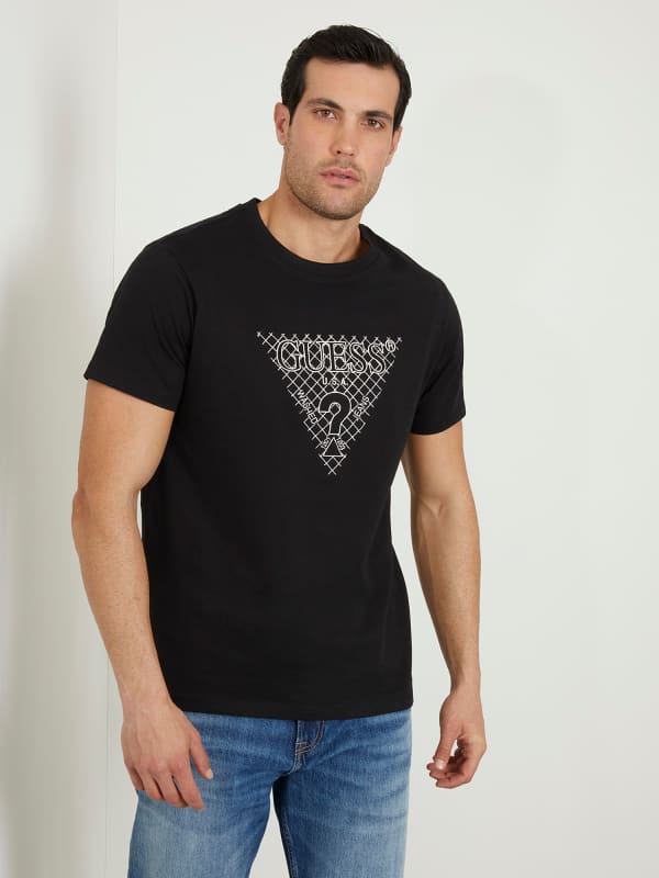 T-Shirt Logo Triangulaire Brodé