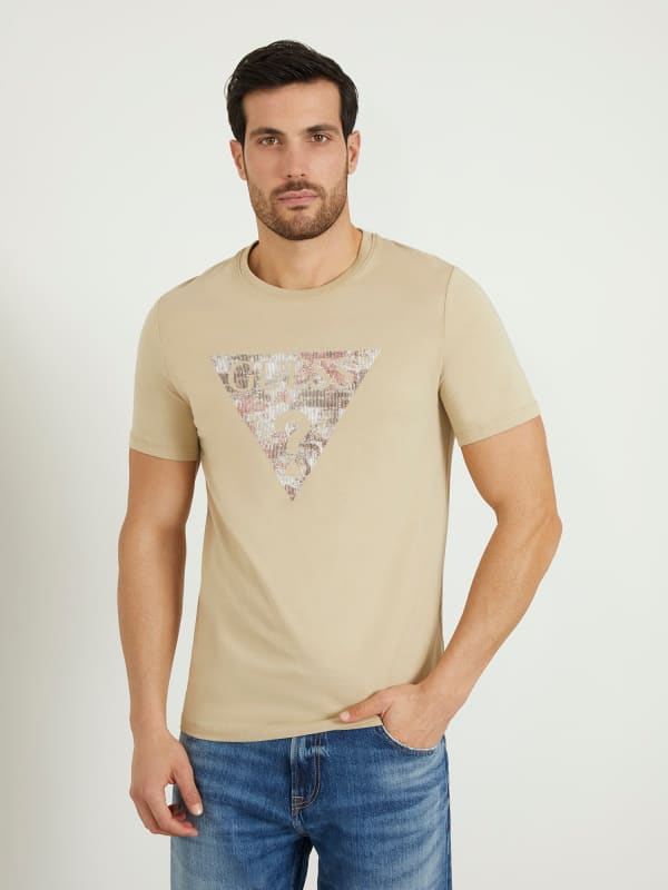 T-Shirt En Stretch Avec Logo Triangle