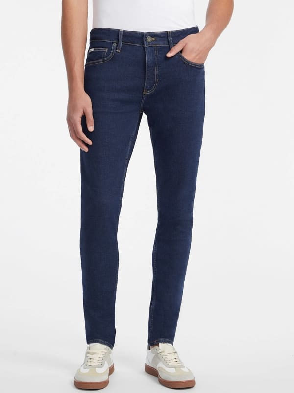 Denimowe Spodnie Ze Średnim Stanem Fason Skinny Model G12