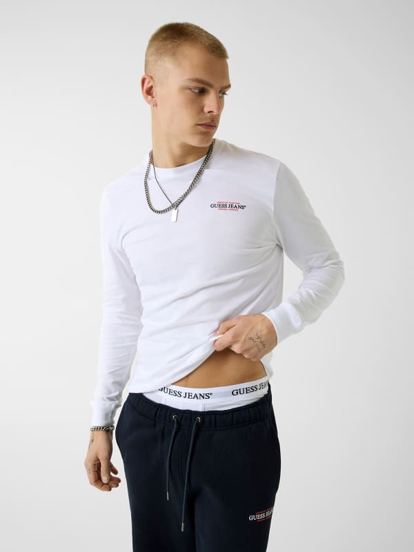 Slim American Tradition Langarm-T-Shirt