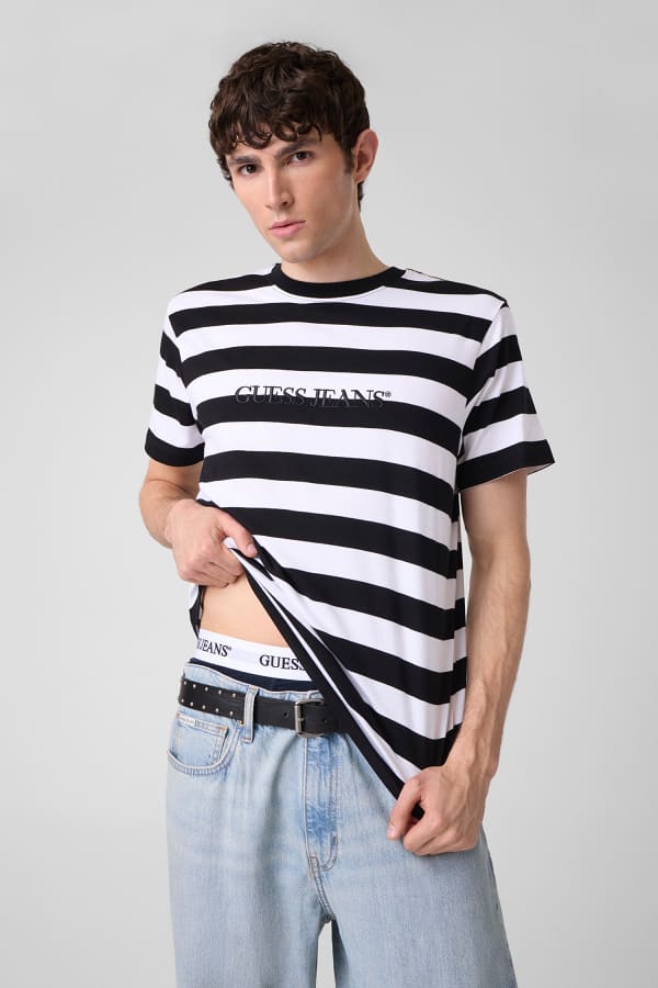 Gestreiftes Logo-T-Shirt