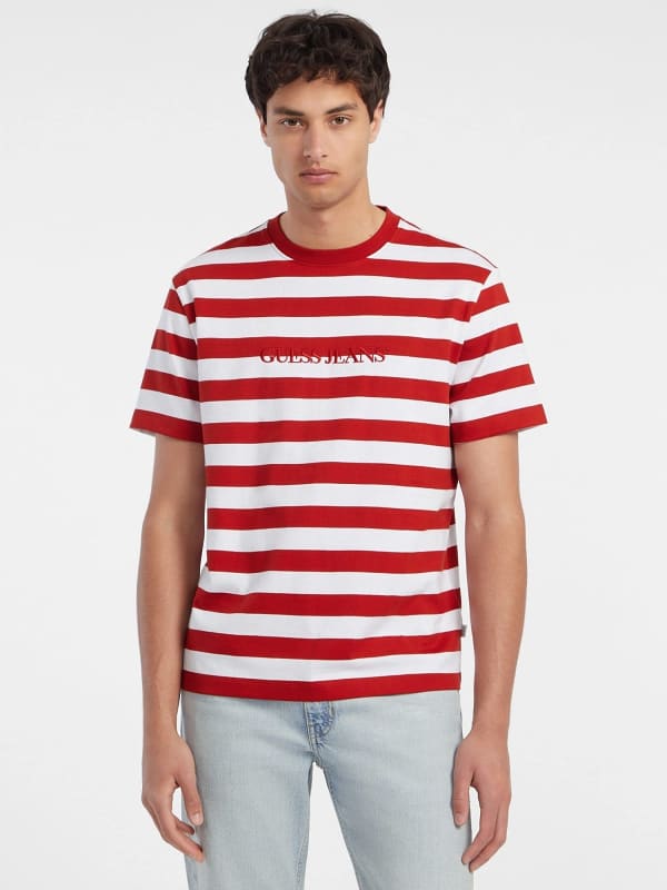 Gestreiftes Logo-T-Shirt
